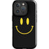 Black Happy Face iPhone 16 Pro Max Impact Case