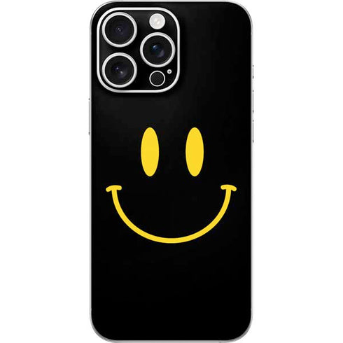 Black Happy Face iPhone 16 Pro Max Skin