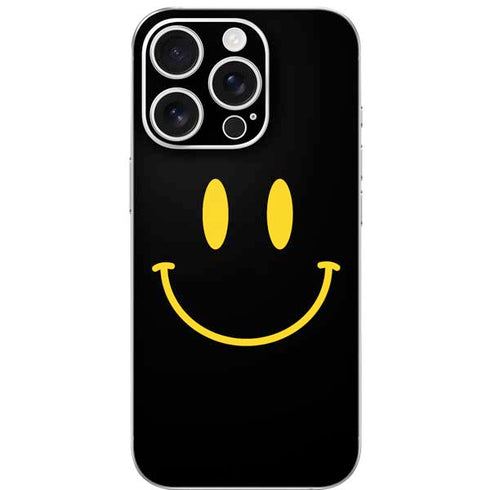 Black Happy Face iPhone 16 Pro Skin
