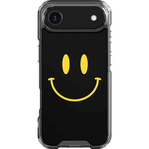 Black Happy Face iPhone 17 Air Clear Case