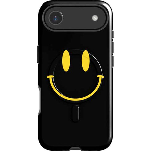 Black Happy Face iPhone 17 Air Magsafe Impact Case