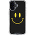 Black Happy Face iPhone 17 Clear Case