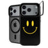 Black Happy Face iPhone 17 Pro Kickstand Case