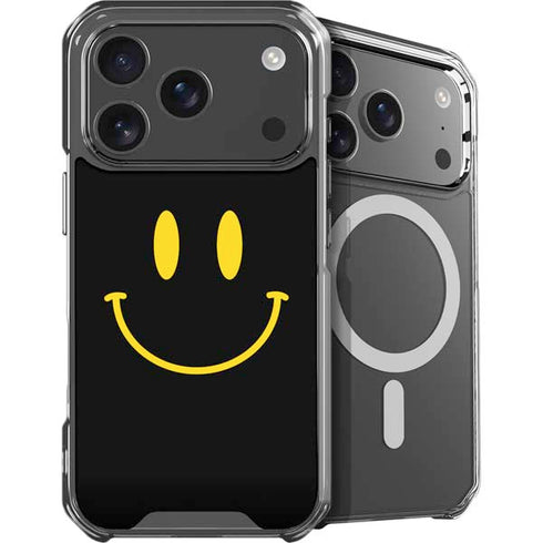 Black Happy Face iPhone 17 Pro MagSafe Case