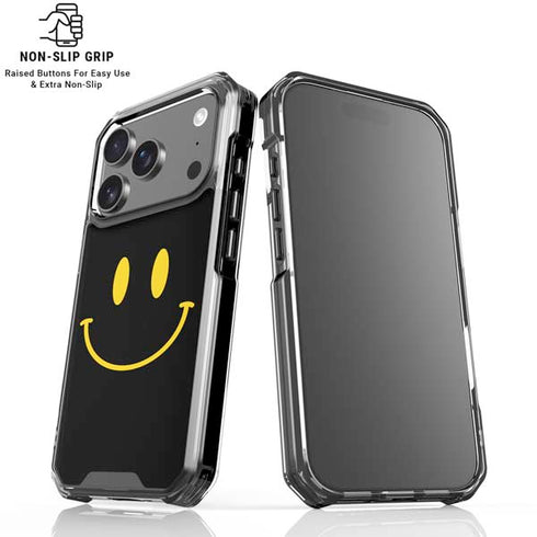 Black Happy Face iPhone 17 Pro MagSafe Case