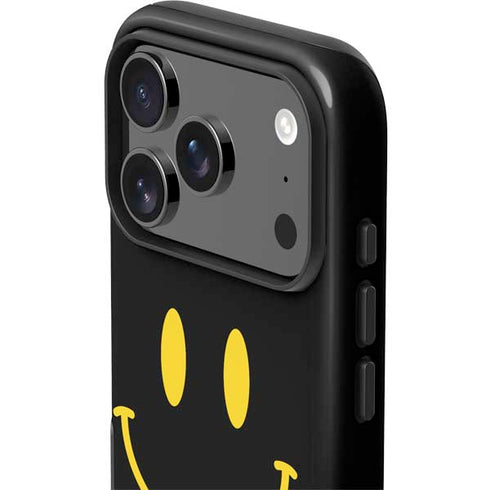 Black Happy Face iPhone 17 Pro Max Impact Case