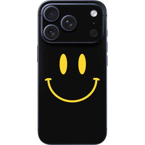 Black Happy Face iPhone 17 Pro Skin