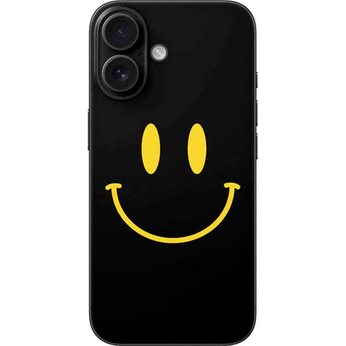 Black Happy Face iPhone 17 Skin