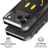 Black Happy Face iPhone 18 Pro Clear Case