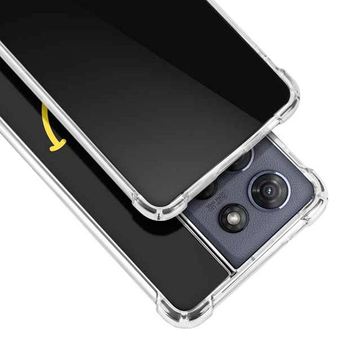 Black Happy Face Moto G 5G (2025) Clear Case