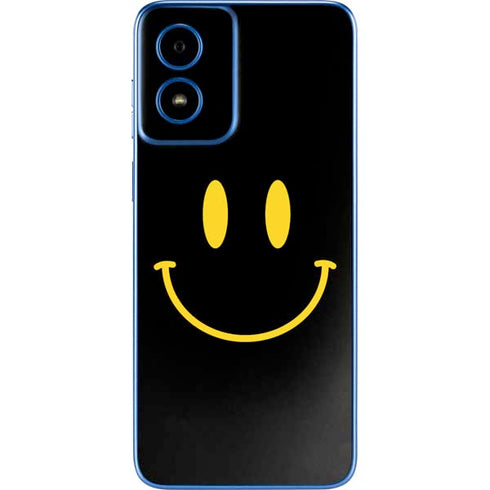 Black Happy Face Moto G Play 4G (2024) Skin