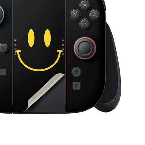 Black Happy Face Nintendo Switch 2 (2025) Joy-Con Controller Skin