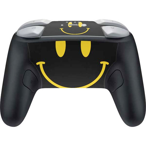 Black Happy Face Nintendo Switch 2 (2025) Pro Controller Skin