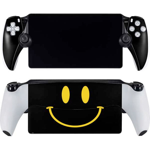 Black Happy Face PlayStation Portal Remote Player Skin