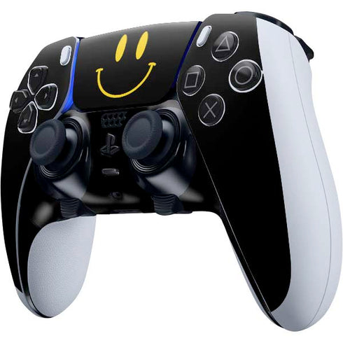 Black Happy Face PS5 DualSense Edge Pro Controller Skin