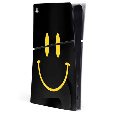 Black Happy Face PlayStation PS5 Skins