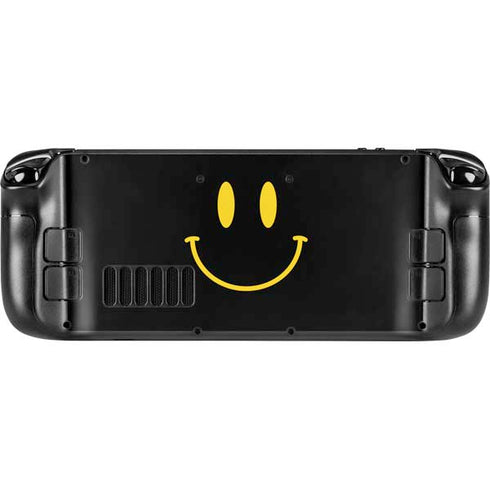 Black Happy Face Steam Deck Handheld Gaming Computer Skin