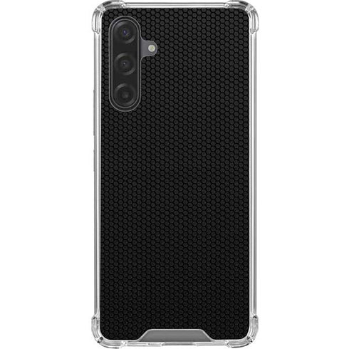 Specialty Vinyl Black Hex Texture Galaxy A17 Clear Case