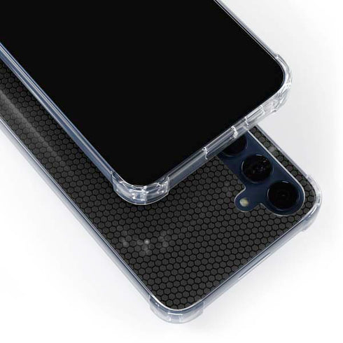 Specialty Vinyl Black Hex Texture Galaxy A35 5G Clear Case