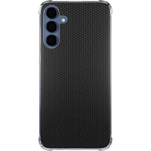 Specialty Vinyl Black Hex Texture Galaxy A55 5G Clear Case