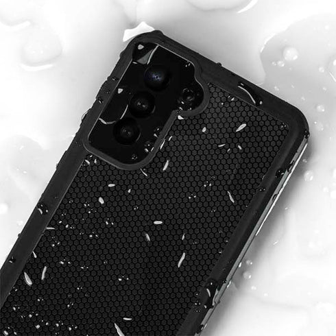 Specialty Vinyl Black Hex Texture Galaxy S24 Plus Waterproof Case
