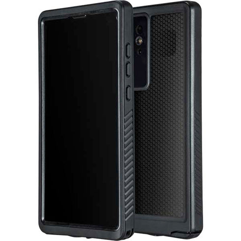 Specialty Vinyl Black Hex Texture Galaxy S24 Ultra Waterproof Case