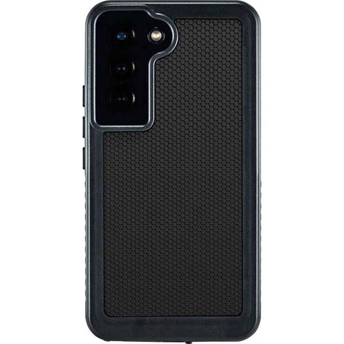 Specialty Vinyl Black Hex Texture Galaxy S24 Waterproof Case