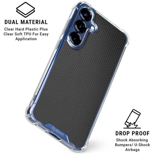 Specialty Vinyl Black Hex Texture Galaxy S25 Clear Case