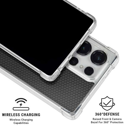 Specialty Vinyl Black Hex Texture Galaxy S26 Ultra Clear Case