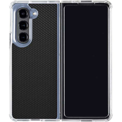 Specialty Vinyl Black Hex Texture Galaxy Z Fold5 5G Clear Case