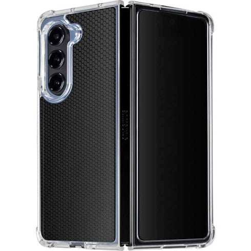 Specialty Vinyl Black Hex Texture Galaxy Z Fold5 5G Clear Case
