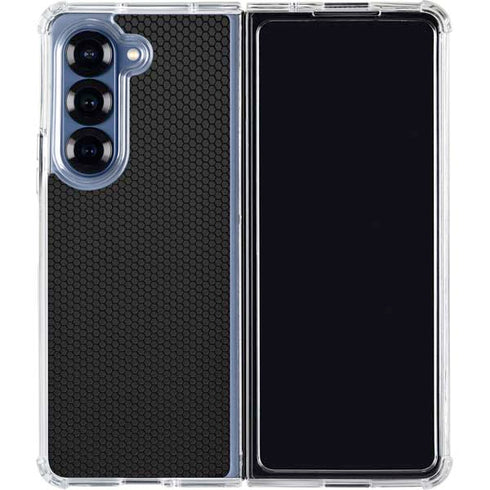 Specialty Vinyl Black Hex Texture Galaxy Z Fold7 Clear Case