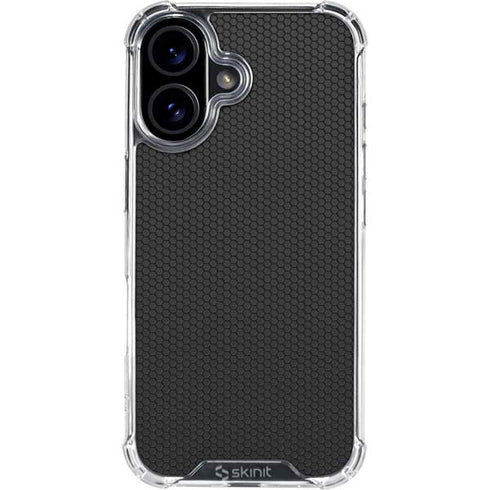 Specialty Vinyl Black Hex Texture iPhone 16 Plus Clear Case
