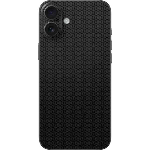Specialty Vinyl Black Hex Texture iPhone 16 Plus Skin