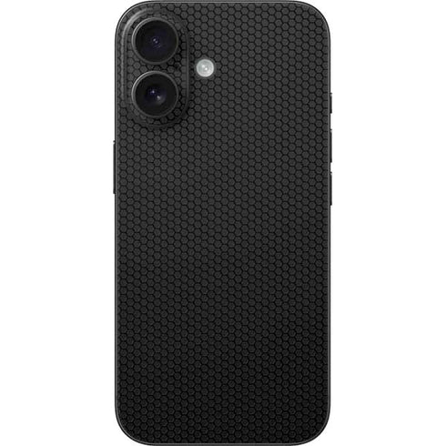 Specialty Vinyl Black Hex Texture iPhone 16 Skin