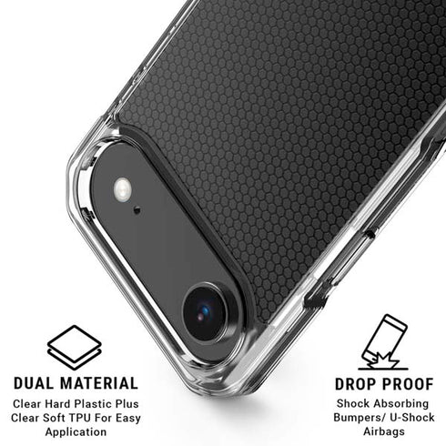 Specialty Vinyl Black Hex Texture iPhone 17 Air Clear Case