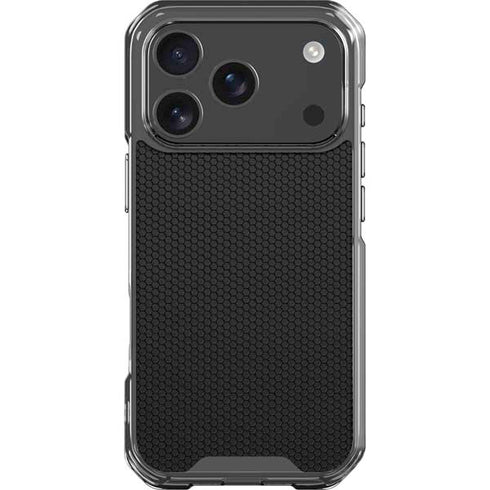 Specialty Vinyl Black Hex Texture iPhone 18 Pro Clear Case