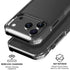 Specialty Vinyl Black Hex Texture iPhone 18 Pro Clear Case