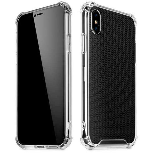Specialty Vinyl Black Hex Texture iPhone X/XS Clear Case