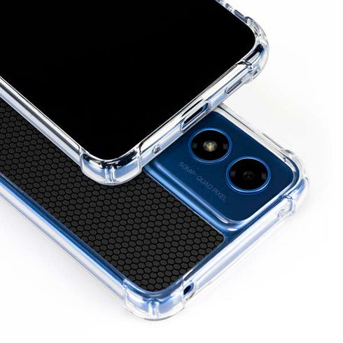Specialty Vinyl Black Hex Texture Moto G 5G (2024) Clear Case