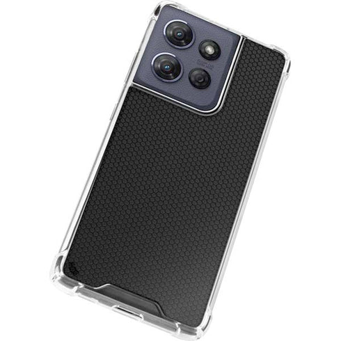 Specialty Vinyl Black Hex Texture Moto G Play 5G (2025) Clear Case