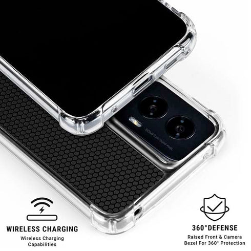 Specialty Vinyl Black Hex Texture Moto G Power 5G (2024) Clear Case