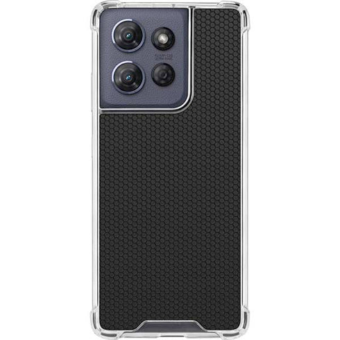 Specialty Vinyl Black Hex Texture Moto G Power 5G (2025) Clear Case