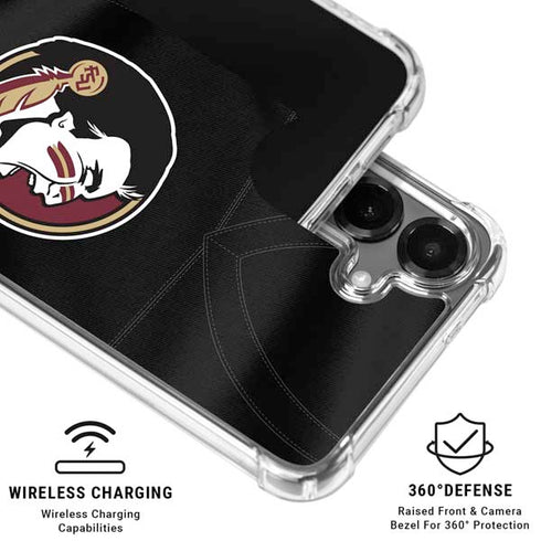 Florida State University Black Jersey Galaxy S26 Plus Clear Case