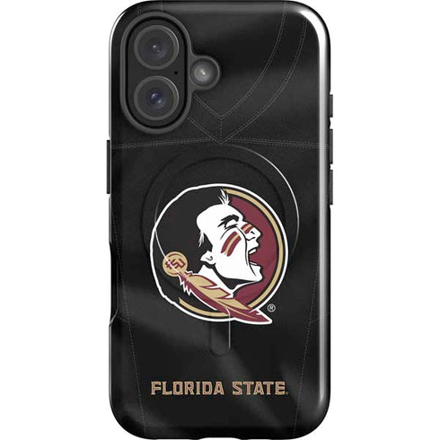 Florida State University Black Jersey iPhone 16 Plus Magsafe Impact Case