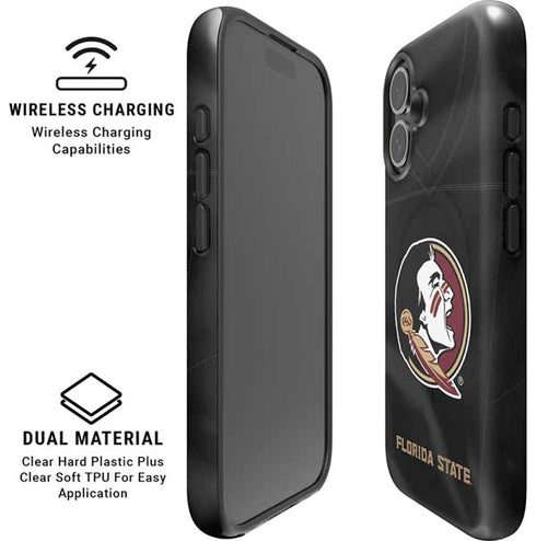 Florida State University Black Jersey iPhone 16 Plus Magsafe Impact Case