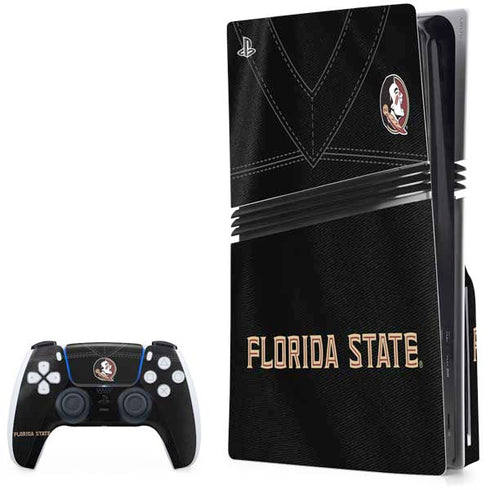 Florida State University Black Jersey PS5 Pro Disk Bundle Skin