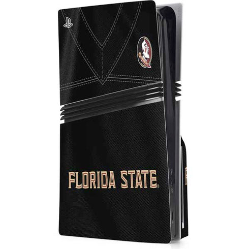 Florida State University Black Jersey PS5 Pro Disk Console Skin