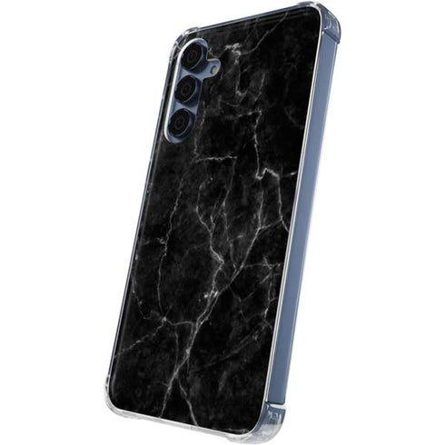 Black Marble Galaxy A55 5G Clear Case