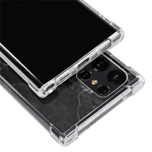 Black Marble Galaxy S23 Ultra Clear Case